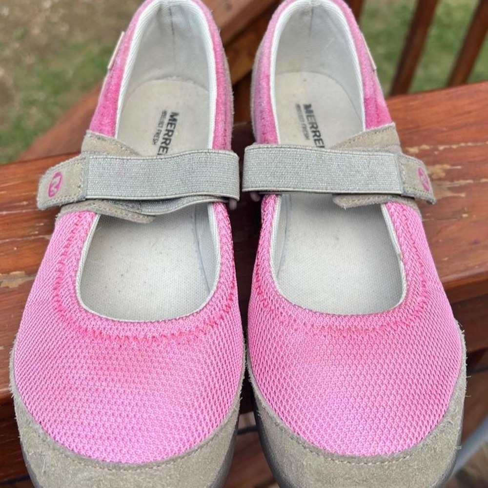 Merrell Youth 4 Lining Aurora Pink Gray Mary Jane Flats